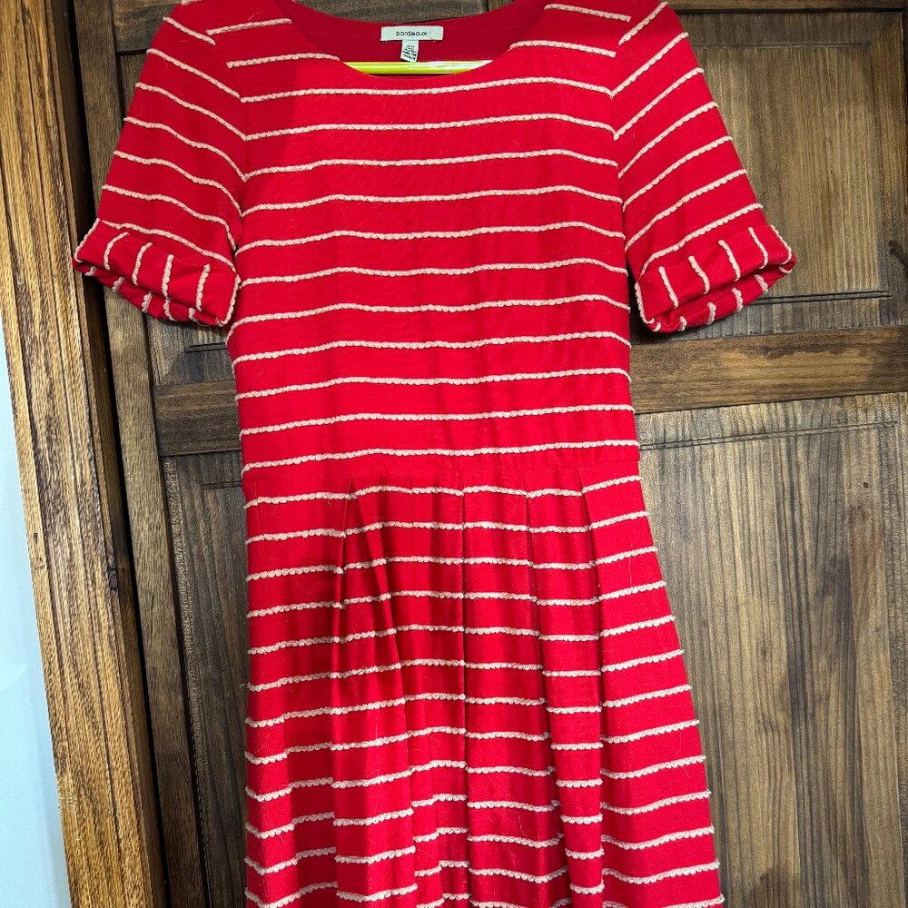 Anthropologie Bordeaux Red Dress - Size Small
